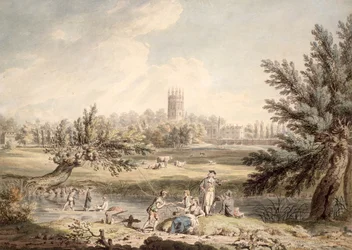 Magdalen College, Oxford, View from Cherwell Looking North West, 1791-92